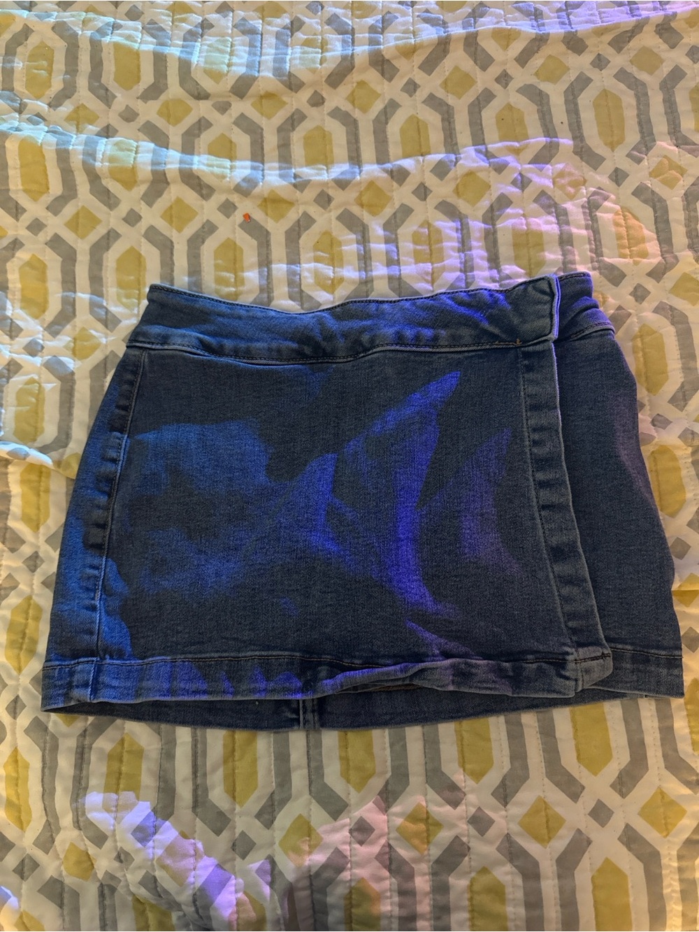 Garage Dark Blue Denim Mini Skirt